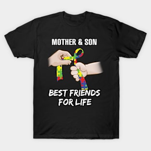 Best Friend Mama Son Autism T-Shirt